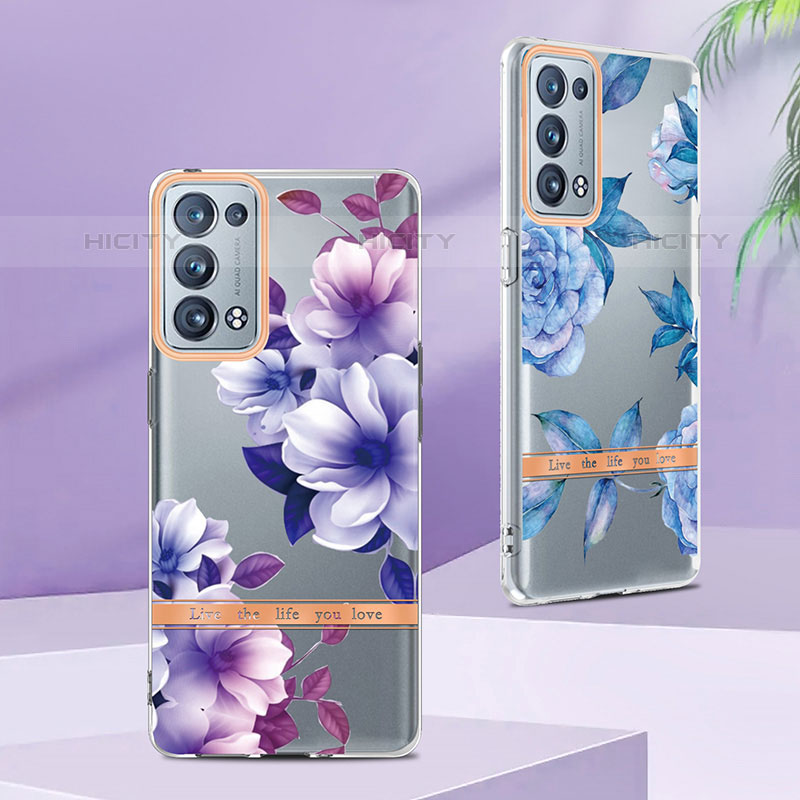 Coque Silicone Motif Fantaisie Souple Couleur Unie Etui Housse Y06B pour Oppo Reno6 Pro+ Plus 5G Plus