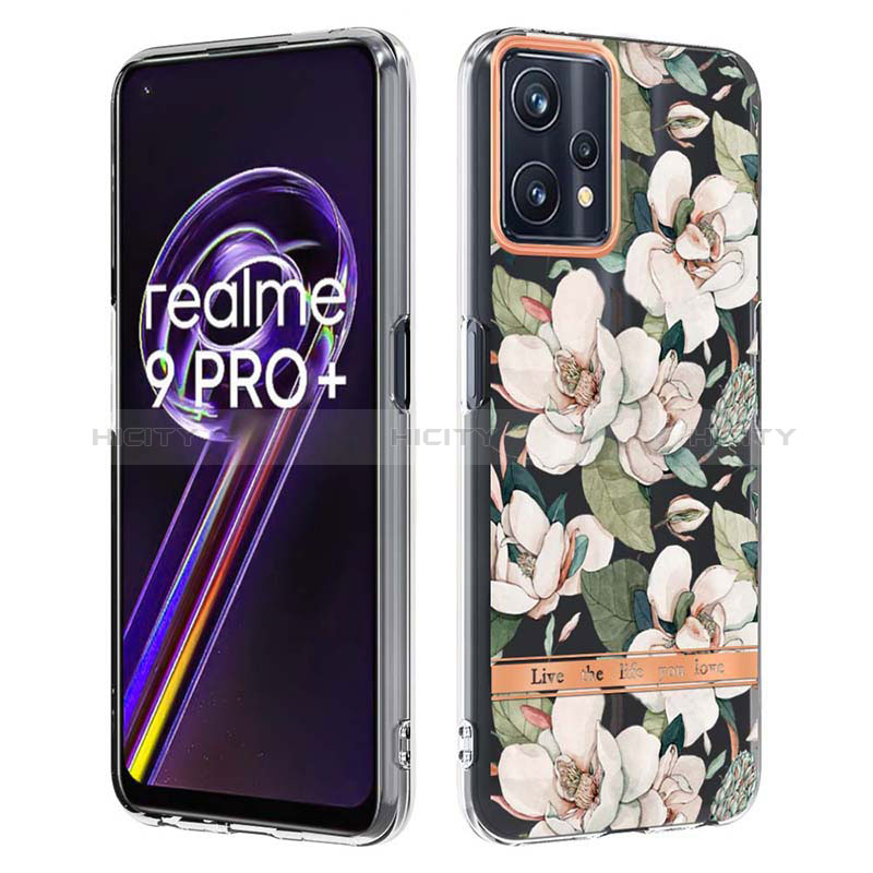 Coque Silicone Motif Fantaisie Souple Couleur Unie Etui Housse Y06B pour Realme 9 4G Blanc Plus