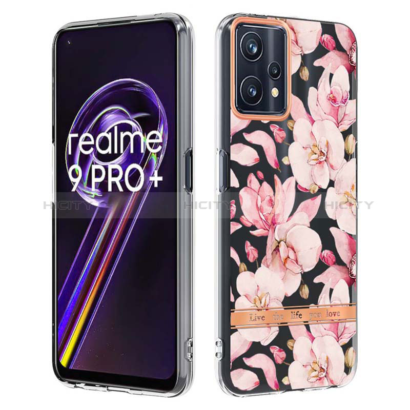 Coque Silicone Motif Fantaisie Souple Couleur Unie Etui Housse Y06B pour Realme 9 4G Rose Plus