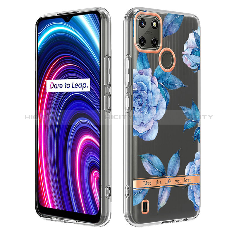 Coque Silicone Motif Fantaisie Souple Couleur Unie Etui Housse Y06B pour Realme C25Y Plus