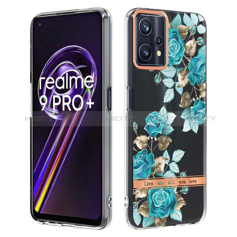 Coque Silicone Motif Fantaisie Souple Couleur Unie Etui Housse Y06B pour Realme Narzo 50 Pro 5G Cyan Plus