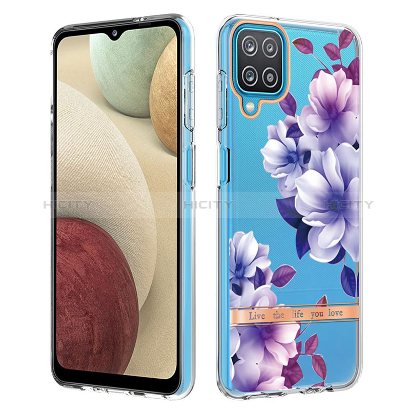 Coque Silicone Motif Fantaisie Souple Couleur Unie Etui Housse Y06B pour Samsung Galaxy A12 Plus