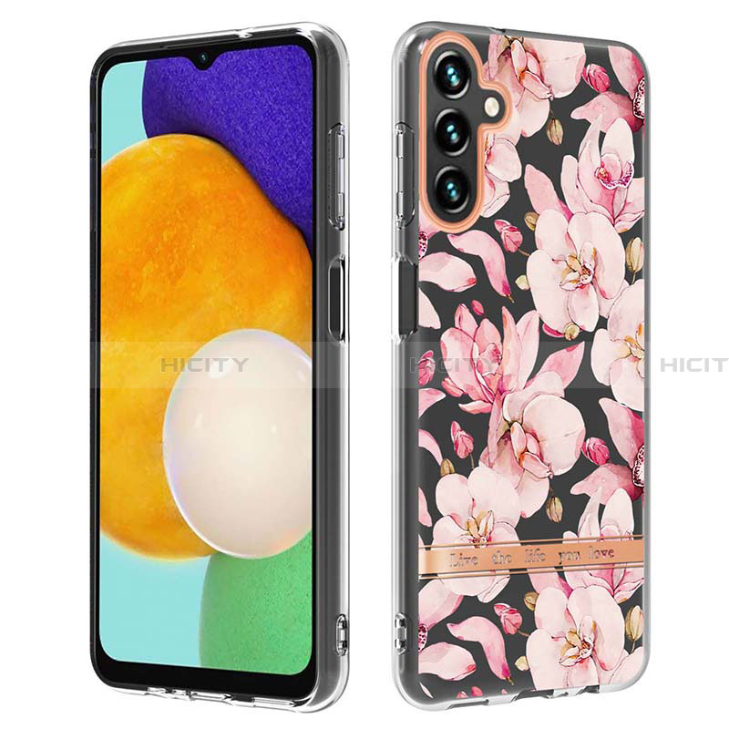 Coque Silicone Motif Fantaisie Souple Couleur Unie Etui Housse Y06B pour Samsung Galaxy A13 5G Rose Plus