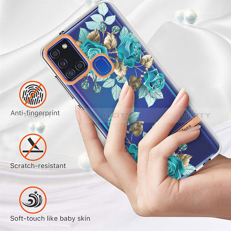Coque Silicone Motif Fantaisie Souple Couleur Unie Etui Housse Y06B pour Samsung Galaxy A21s Plus