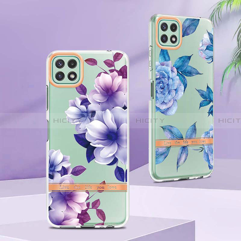 Coque Silicone Motif Fantaisie Souple Couleur Unie Etui Housse Y06B pour Samsung Galaxy A22 5G Plus