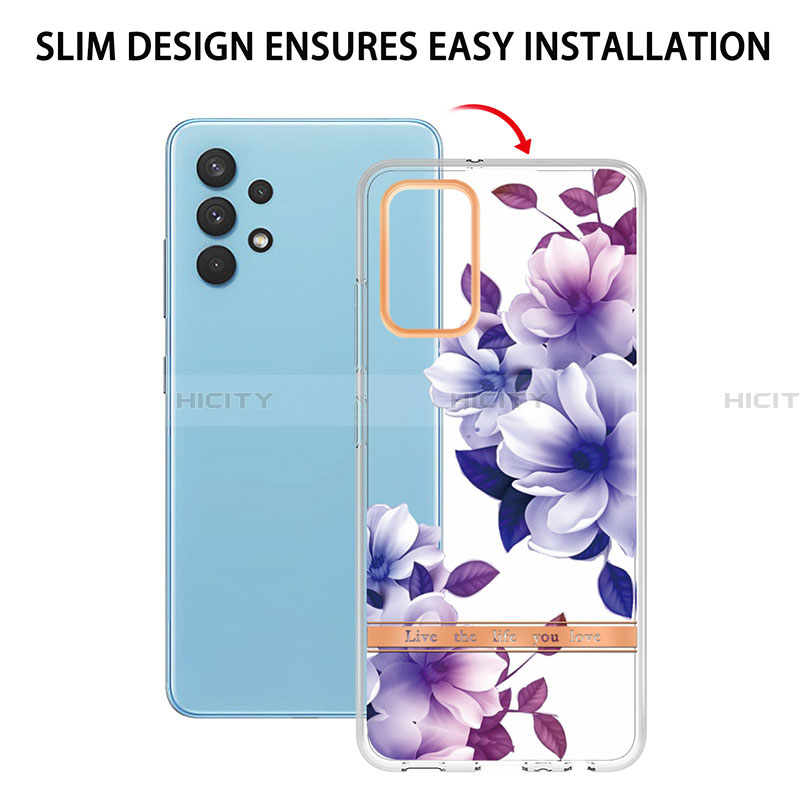 Coque Silicone Motif Fantaisie Souple Couleur Unie Etui Housse Y06B pour Samsung Galaxy A32 5G Plus