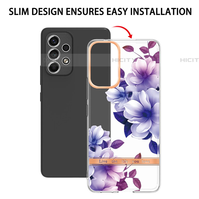 Coque Silicone Motif Fantaisie Souple Couleur Unie Etui Housse Y06B pour Samsung Galaxy A53 5G Plus