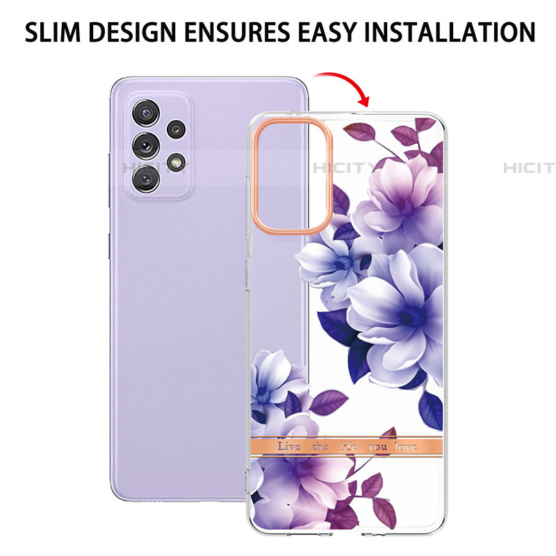 Coque Silicone Motif Fantaisie Souple Couleur Unie Etui Housse Y06B pour Samsung Galaxy A73 5G Plus