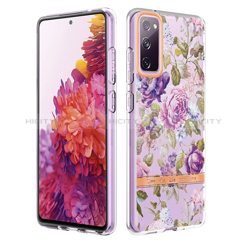 Coque Silicone Motif Fantaisie Souple Couleur Unie Etui Housse Y06B pour Samsung Galaxy S20 FE (2022) 5G Violet Clair Plus