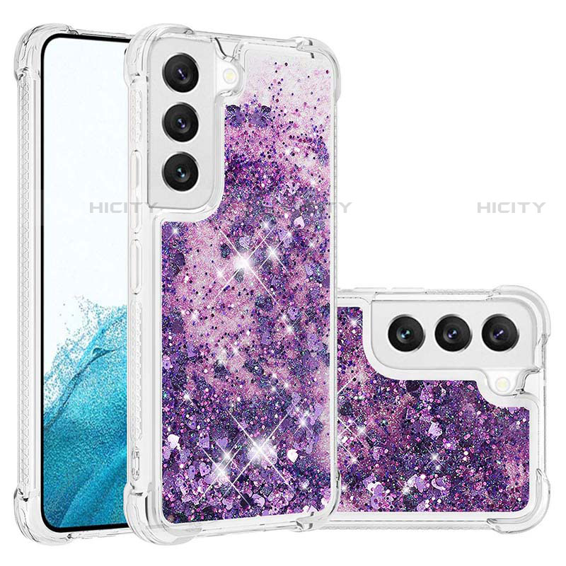 Coque Silicone Motif Fantaisie Souple Couleur Unie Etui Housse Y06B pour Samsung Galaxy S21 FE 5G Violet Plus