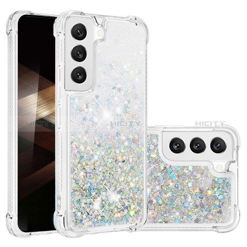 Coque Silicone Motif Fantaisie Souple Couleur Unie Etui Housse Y06B pour Samsung Galaxy S24 5G Argent Plus