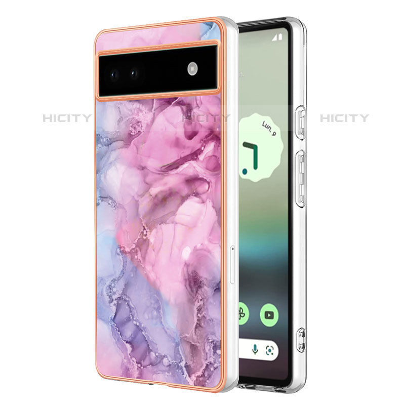 Coque Silicone Motif Fantaisie Souple Couleur Unie Etui Housse Y07B pour Google Pixel 6a 5G Plus