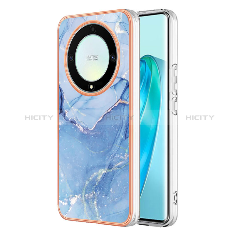 Coque Silicone Motif Fantaisie Souple Couleur Unie Etui Housse Y07B pour Huawei Honor Magic5 Lite 5G Bleu Plus