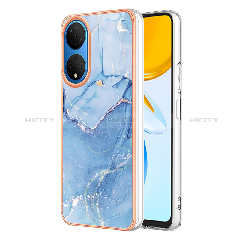 Coque Silicone Motif Fantaisie Souple Couleur Unie Etui Housse Y07B pour Huawei Honor X7 Bleu Plus