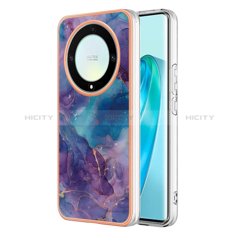 Coque Silicone Motif Fantaisie Souple Couleur Unie Etui Housse Y07B pour Huawei Honor X9a 5G Violet Plus