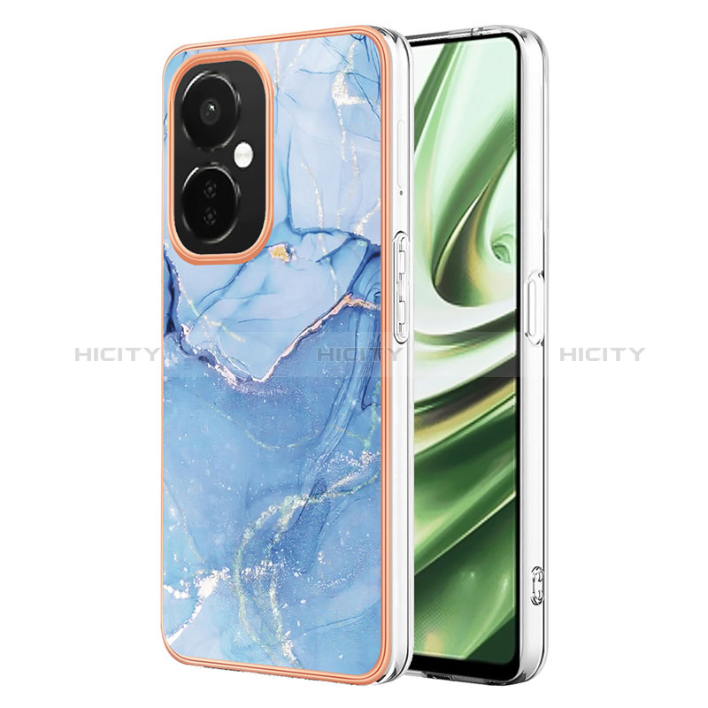 Coque Silicone Motif Fantaisie Souple Couleur Unie Etui Housse Y07B pour OnePlus Nord CE 3 Lite 5G Bleu Plus