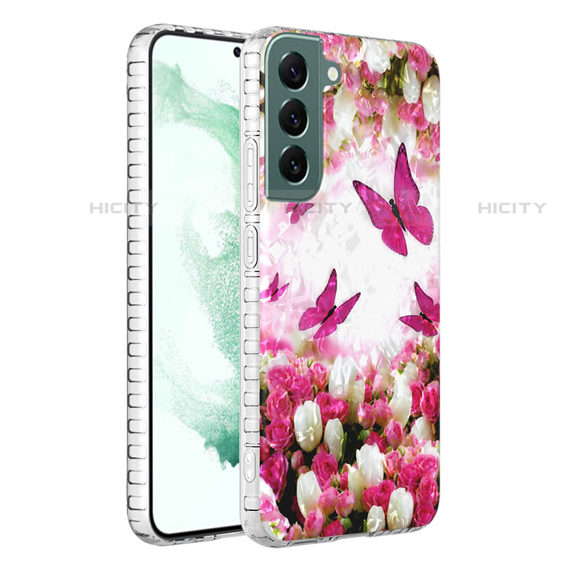 Coque Silicone Motif Fantaisie Souple Couleur Unie Etui Housse Y07B pour Samsung Galaxy S21 FE 5G Plus