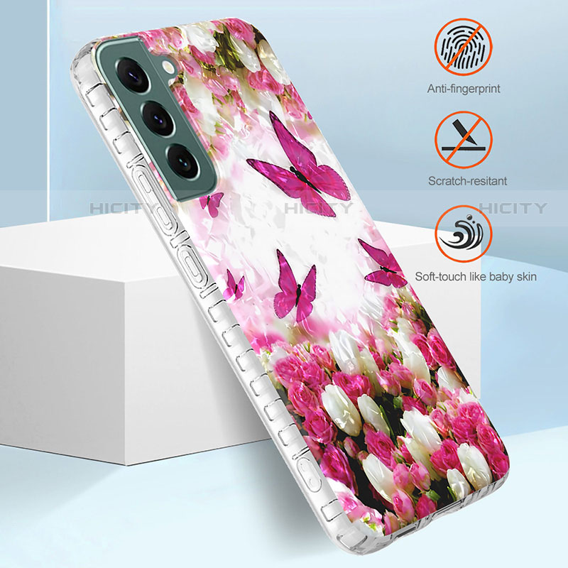 Coque Silicone Motif Fantaisie Souple Couleur Unie Etui Housse Y07B pour Samsung Galaxy S21 Plus 5G Plus