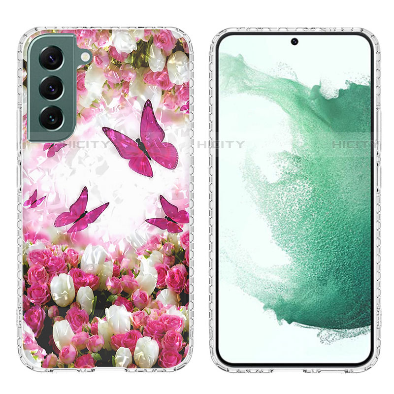 Coque Silicone Motif Fantaisie Souple Couleur Unie Etui Housse Y07B pour Samsung Galaxy S22 Plus 5G Plus