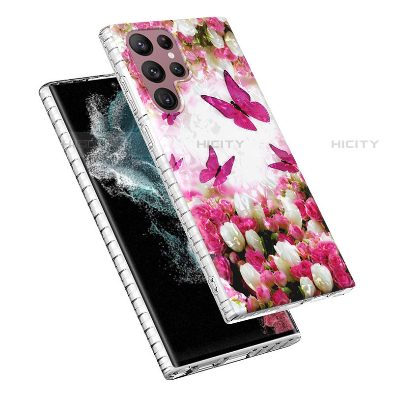 Coque Silicone Motif Fantaisie Souple Couleur Unie Etui Housse Y07B pour Samsung Galaxy S22 Ultra 5G Plus