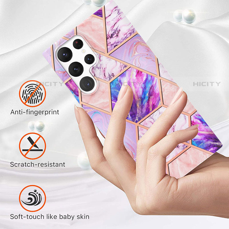 Coque Silicone Motif Fantaisie Souple Couleur Unie Etui Housse Y08B pour Samsung Galaxy S22 Ultra 5G Plus