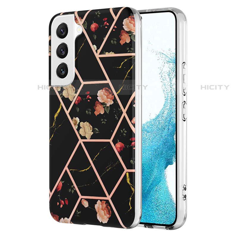 Coque Silicone Motif Fantaisie Souple Couleur Unie Etui Housse Y09B pour Samsung Galaxy S21 Plus 5G Noir Plus