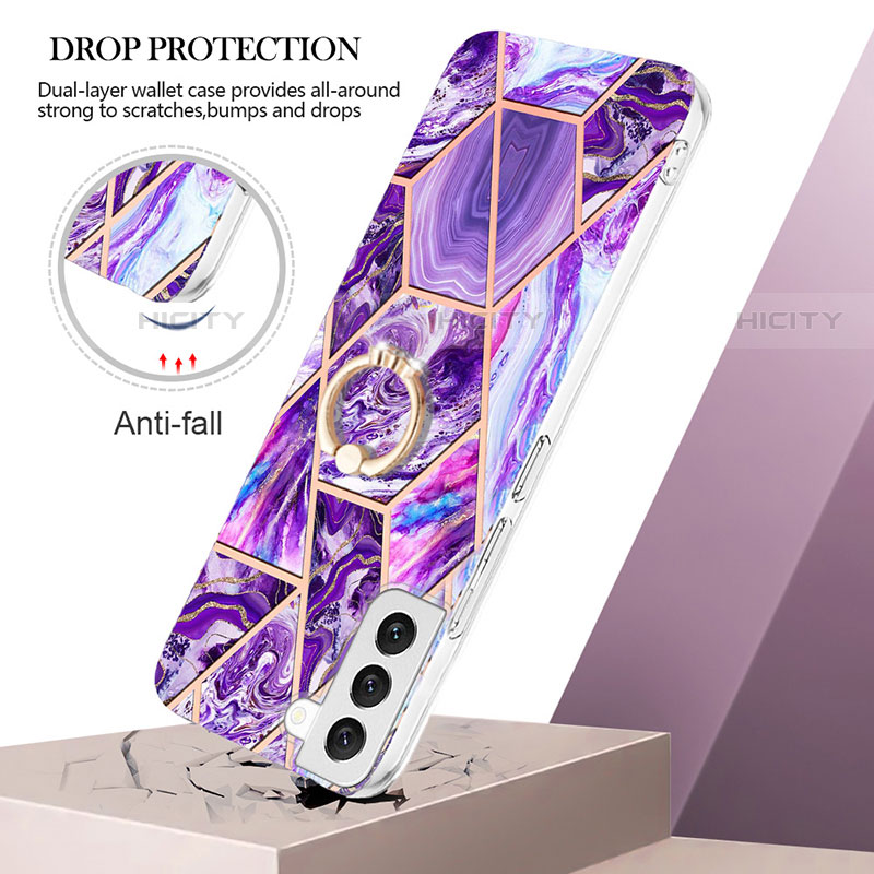 Coque Silicone Motif Fantaisie Souple Couleur Unie Etui Housse Y13B pour Samsung Galaxy S21 Plus 5G Plus