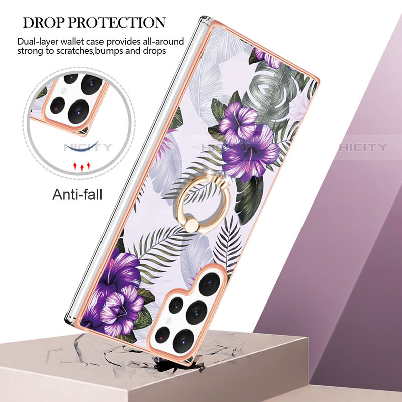 Coque Silicone Motif Fantaisie Souple Couleur Unie Etui Housse Y15B pour Samsung Galaxy S21 Ultra 5G Plus