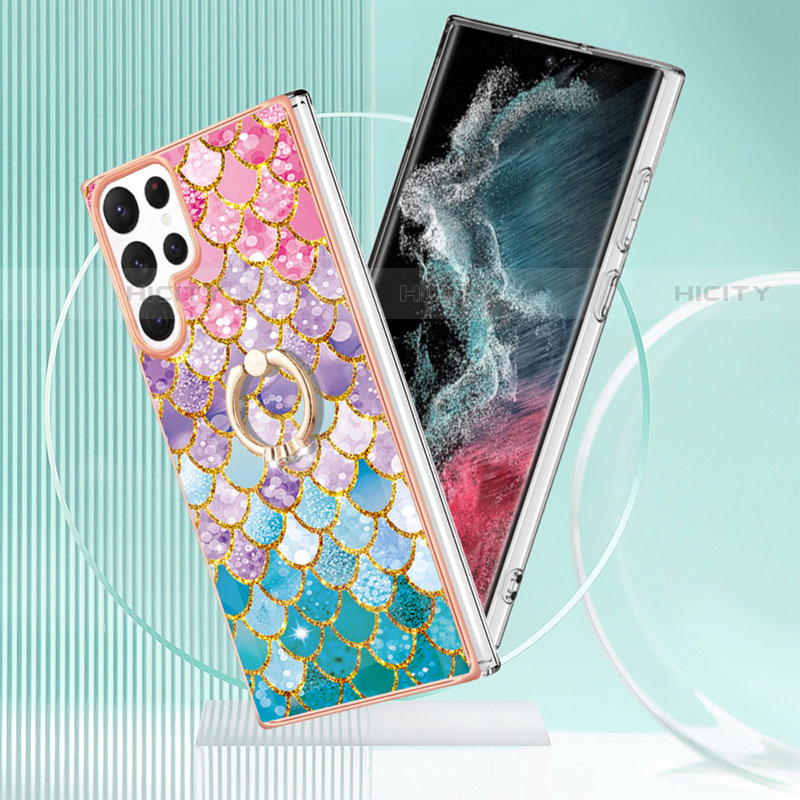 Coque Silicone Motif Fantaisie Souple Couleur Unie Etui Housse Y15B pour Samsung Galaxy S23 Ultra 5G Plus