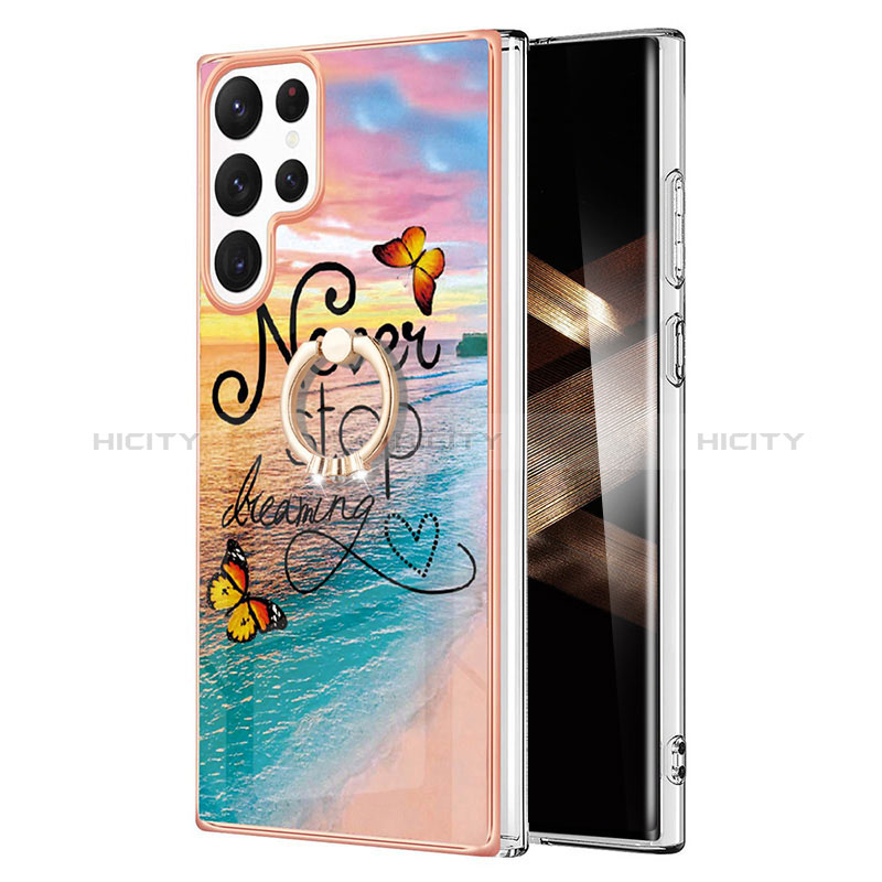 Coque Silicone Motif Fantaisie Souple Couleur Unie Etui Housse Y15B pour Samsung Galaxy S24 Ultra 5G Colorful Plus