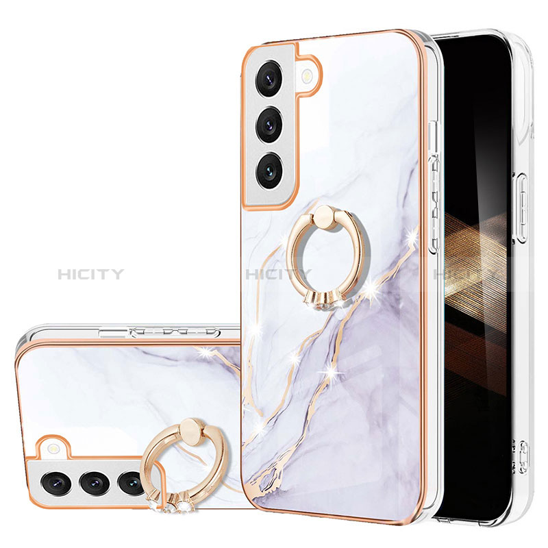 Coque Silicone Motif Fantaisie Souple Couleur Unie Etui Housse Y16B pour Samsung Galaxy S24 5G Blanc Plus