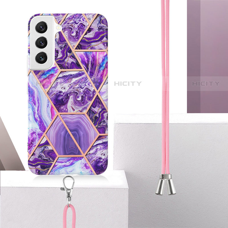 Coque Silicone Motif Fantaisie Souple Couleur Unie Etui Housse Y18B pour Samsung Galaxy S22 5G Plus