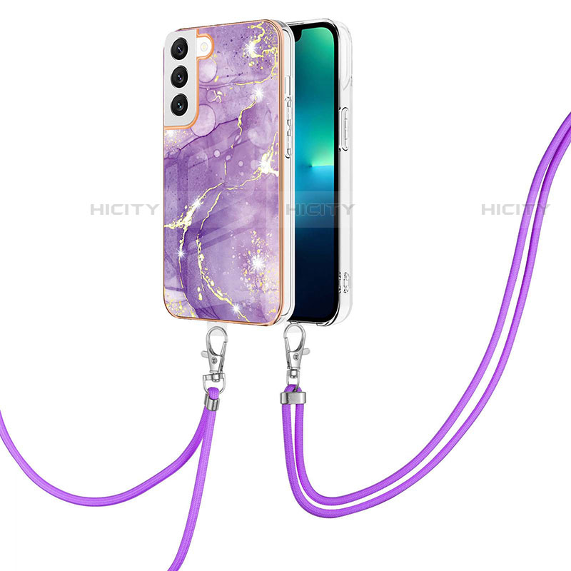 Coque Silicone Motif Fantaisie Souple Couleur Unie Etui Housse Y21B pour Samsung Galaxy S21 FE 5G Violet Plus