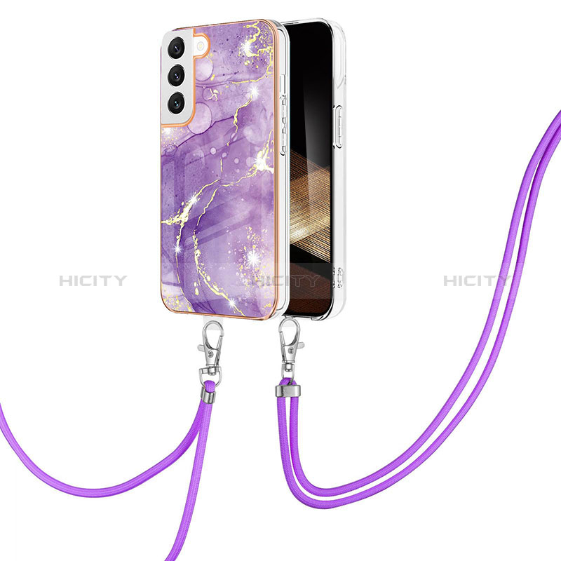 Coque Silicone Motif Fantaisie Souple Couleur Unie Etui Housse Y21B pour Samsung Galaxy S24 5G Violet Plus