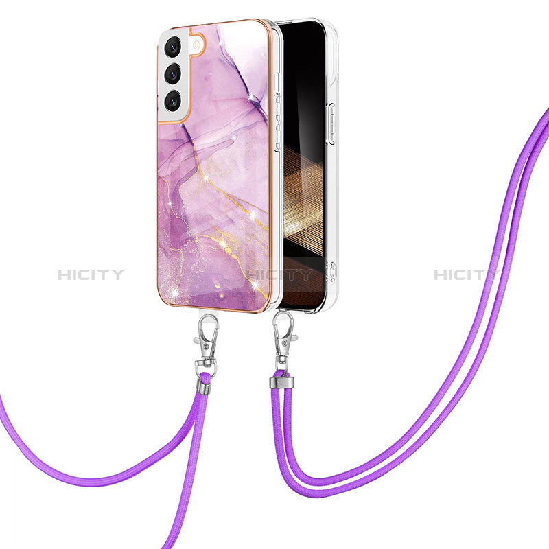 Coque Silicone Motif Fantaisie Souple Couleur Unie Etui Housse Y21B pour Samsung Galaxy S24 5G Violet Clair Plus