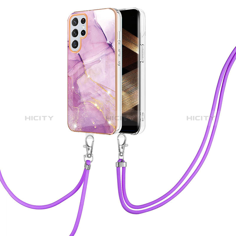 Coque Silicone Motif Fantaisie Souple Couleur Unie Etui Housse Y21B pour Samsung Galaxy S25 Ultra 5G Violet Clair Plus