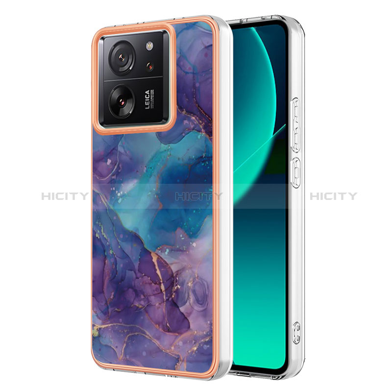 Coque Silicone Motif Fantaisie Souple Couleur Unie Etui Housse YB1 pour Xiaomi Mi 13T 5G Violet Plus