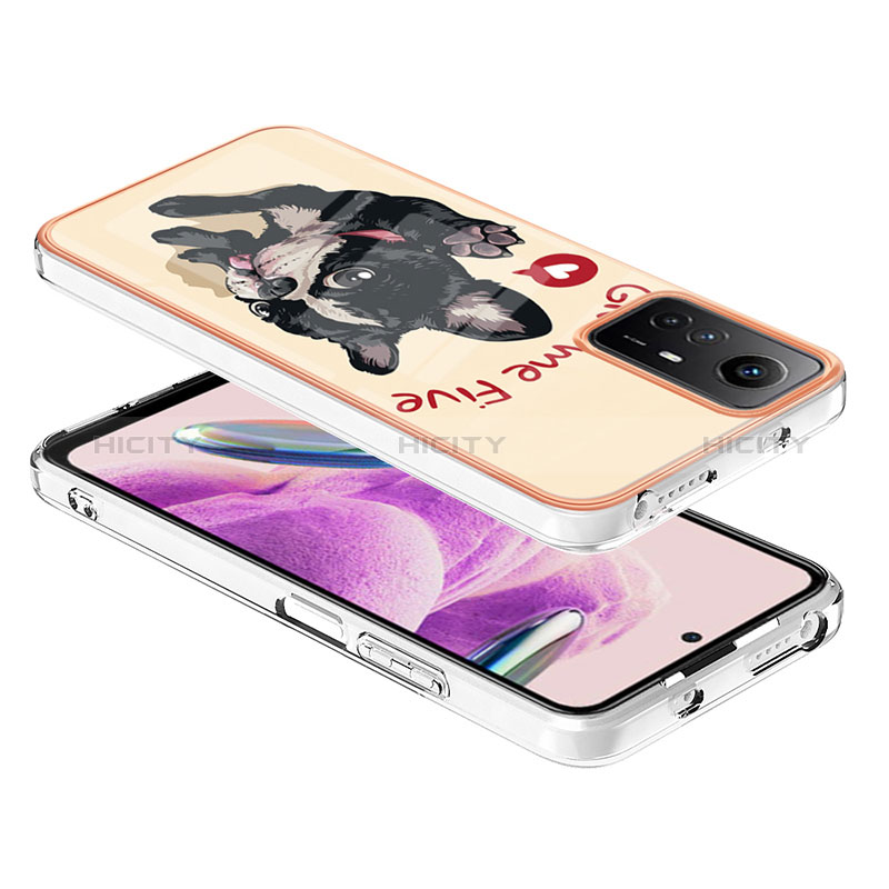 Coque Silicone Motif Fantaisie Souple Couleur Unie Etui Housse YB1 pour Xiaomi Redmi Note 12S Kaki Plus