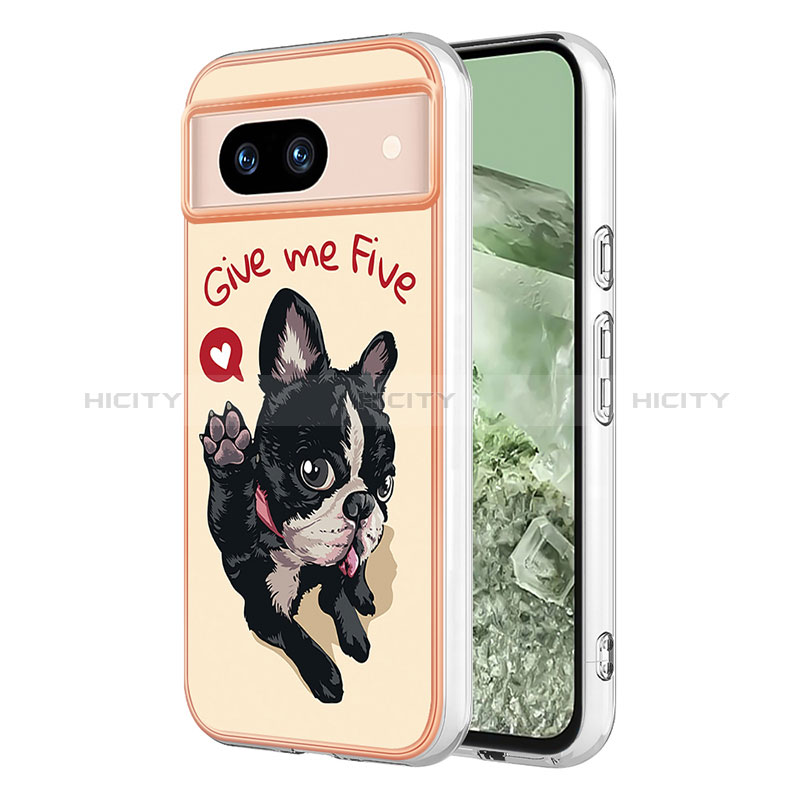 Coque Silicone Motif Fantaisie Souple Couleur Unie Etui Housse YB2 pour Google Pixel 8a 5G Kaki Plus