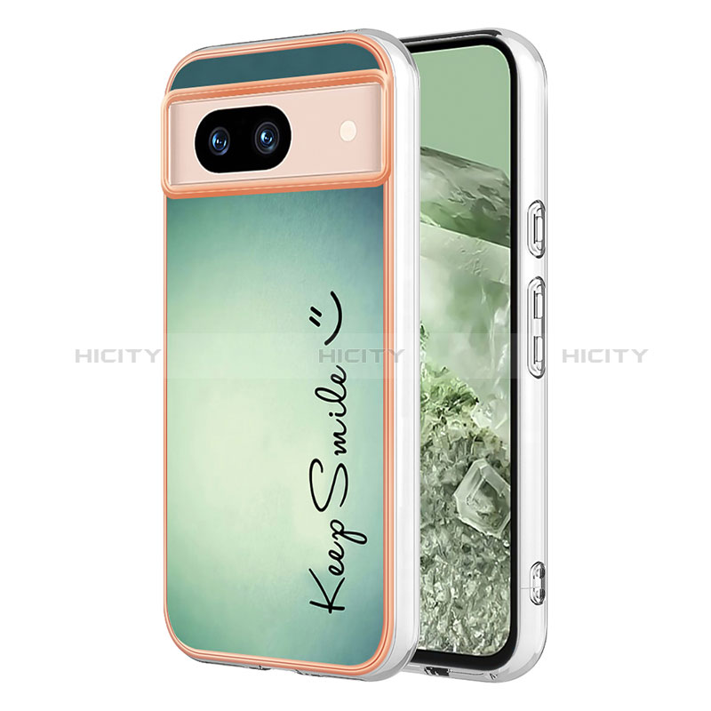 Coque Silicone Motif Fantaisie Souple Couleur Unie Etui Housse YB2 pour Google Pixel 8a 5G Plus