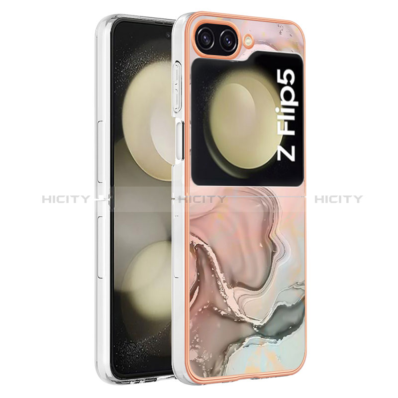 Coque Silicone Motif Fantaisie Souple Couleur Unie Etui Housse YB2 pour Samsung Galaxy Z Flip5 5G Plus