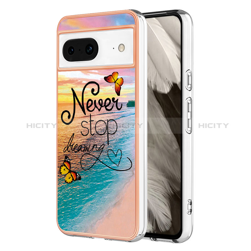 Coque Silicone Motif Fantaisie Souple Couleur Unie Etui Housse YB3 pour Google Pixel 8 5G Mixte Plus