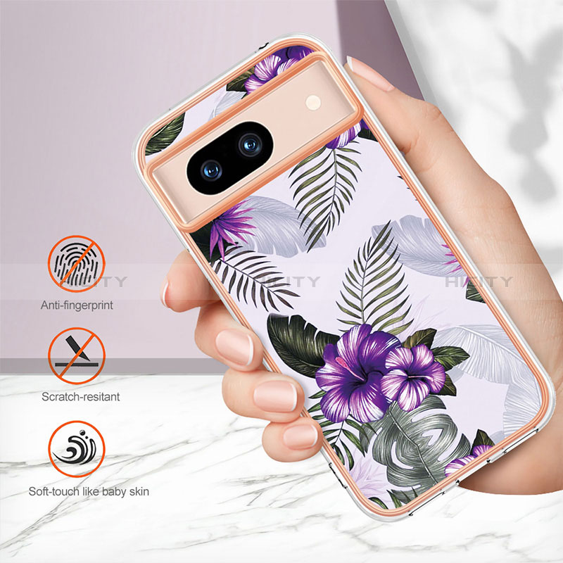 Coque Silicone Motif Fantaisie Souple Couleur Unie Etui Housse YB3 pour Google Pixel 8a 5G Plus