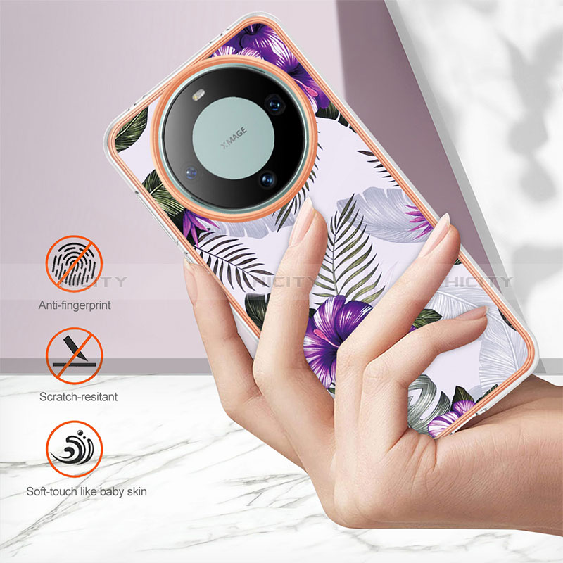 Coque Silicone Motif Fantaisie Souple Couleur Unie Etui Housse YB3 pour Huawei Mate 60 Pro Plus