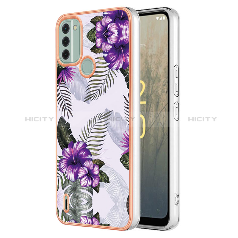 Coque Silicone Motif Fantaisie Souple Couleur Unie Etui Housse YB3 pour Nokia C31 Violet Plus