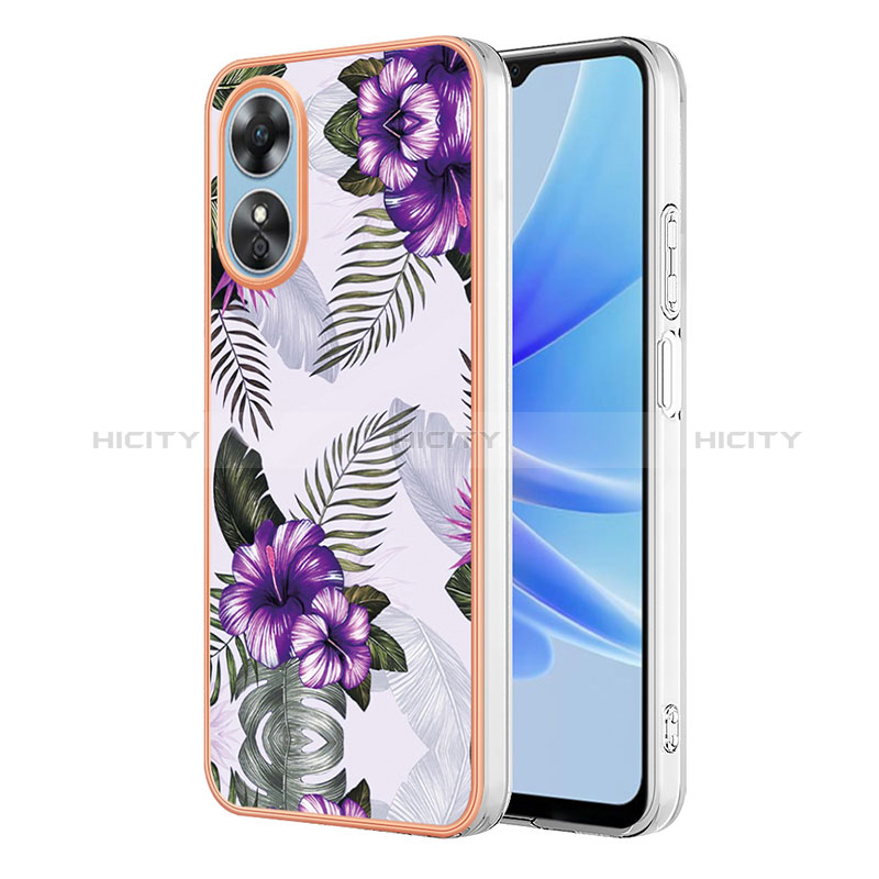 Coque Silicone Motif Fantaisie Souple Couleur Unie Etui Housse YB3 pour Oppo A17 Plus