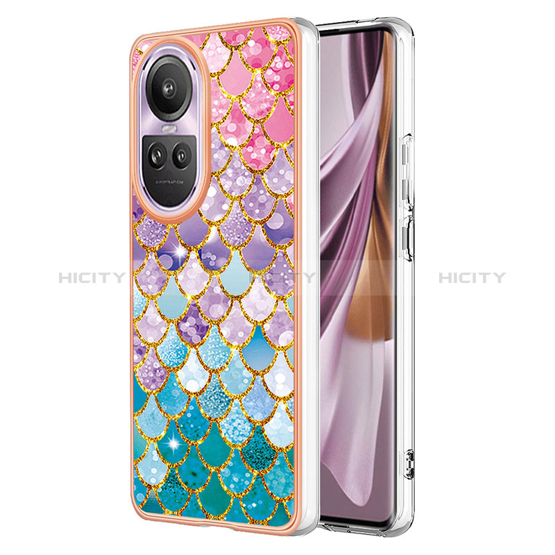 Coque Silicone Motif Fantaisie Souple Couleur Unie Etui Housse YB3 pour Oppo Reno10 5G Colorful Plus