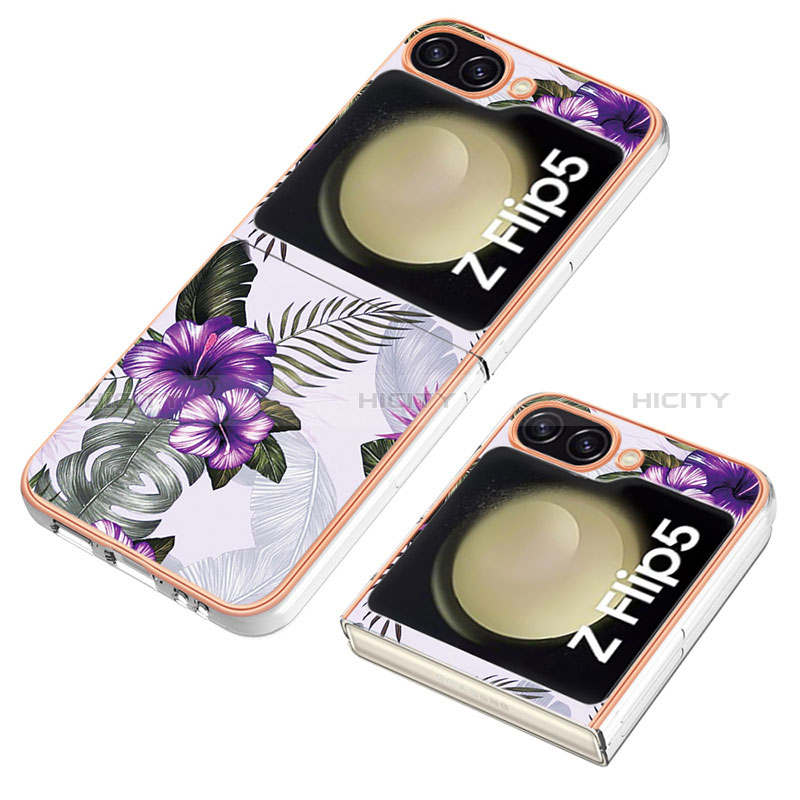 Coque Silicone Motif Fantaisie Souple Couleur Unie Etui Housse YB3 pour Samsung Galaxy Z Flip5 5G Plus