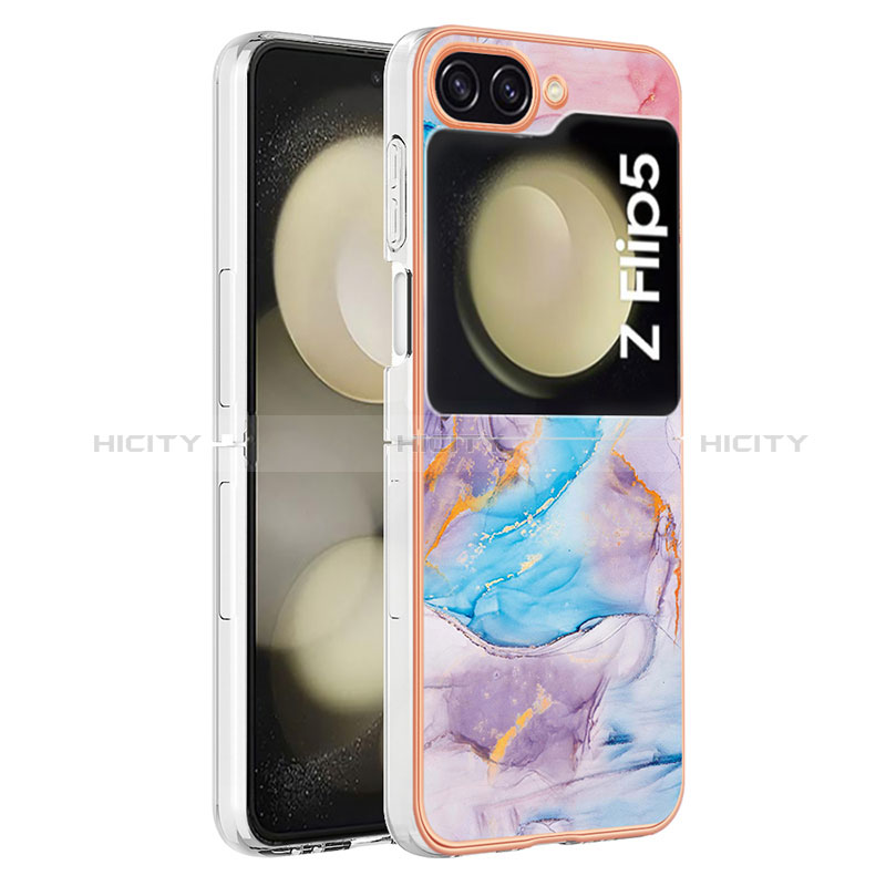 Coque Silicone Motif Fantaisie Souple Couleur Unie Etui Housse YB3 pour Samsung Galaxy Z Flip5 5G Plus