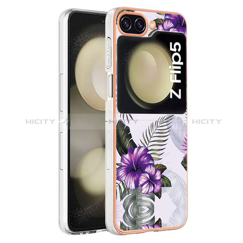 Coque Silicone Motif Fantaisie Souple Couleur Unie Etui Housse YB3 pour Samsung Galaxy Z Flip5 5G Plus